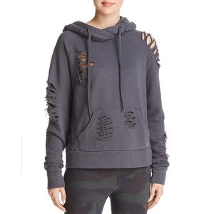 Women's Distressed Gray Hoodie